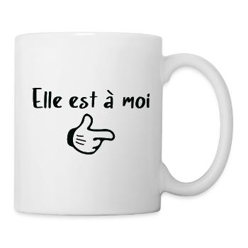 Funny couple, he/she is mine - Mug - white - Right