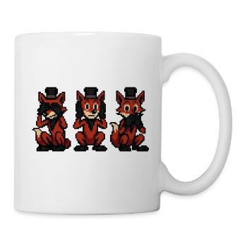 Renard à la manière des 3 singes - Mug blanc - blanc - Droite