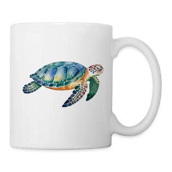 Meeresschildkröten-Tierliebhaber - Tasse - Weiß - Rechts