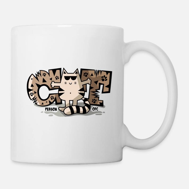 Cat Person Ofcourse - Cool Drôle Mignon Chat - Mug blanc - blanc