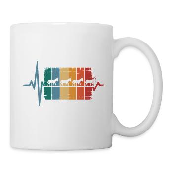 Esel Herzschlag - Tasse - Weiß - Rechts