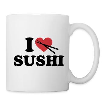Citation d'un amateur de sushis - Mug blanc - blanc - Droite