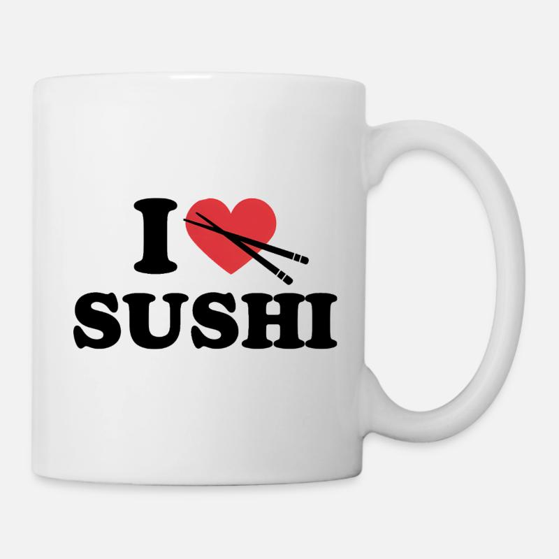 Citation d'un amateur de sushis - Mug blanc - blanc