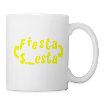 FIESTA Y SIESTA! (In a loop: party and nap!) - Mug - white - Right