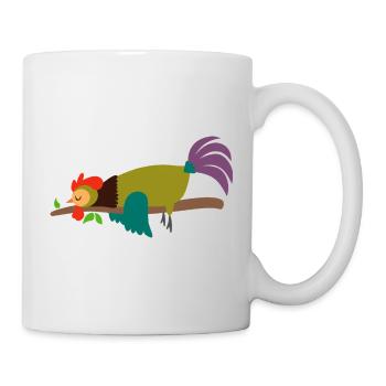 Sleeping Rooster Cockerel Chicken Design Gift - Mug - white - Right