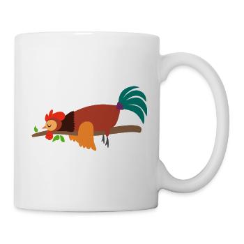 Rooster pajamas chicken pajamas sleepshirt gift - Mug - white - Right