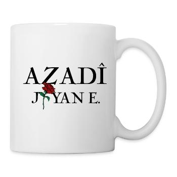 Kurdistan Kurds Azadi Rose motif T-shirt - Mug - white - Right
