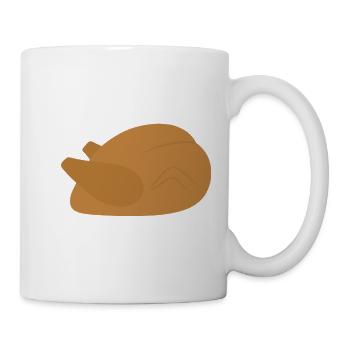 Illustration de dinde rôtie festive - Mug blanc - blanc - Droite