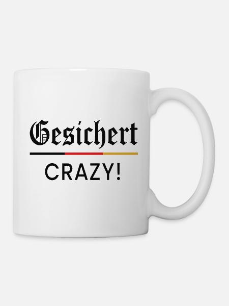 Gesichter Crazy - Tasse - Weiß