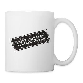 Vintage Stadtmarke Cologne Schriftzug - Tasse - Weiß - Rechts