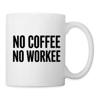 Pas de café, pas de workee - Mug blanc - blanc - Droite