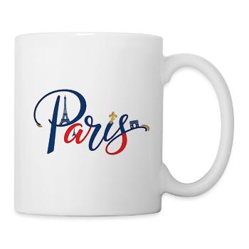 Paris Skyline Neon Lettering - Mug - white - Right