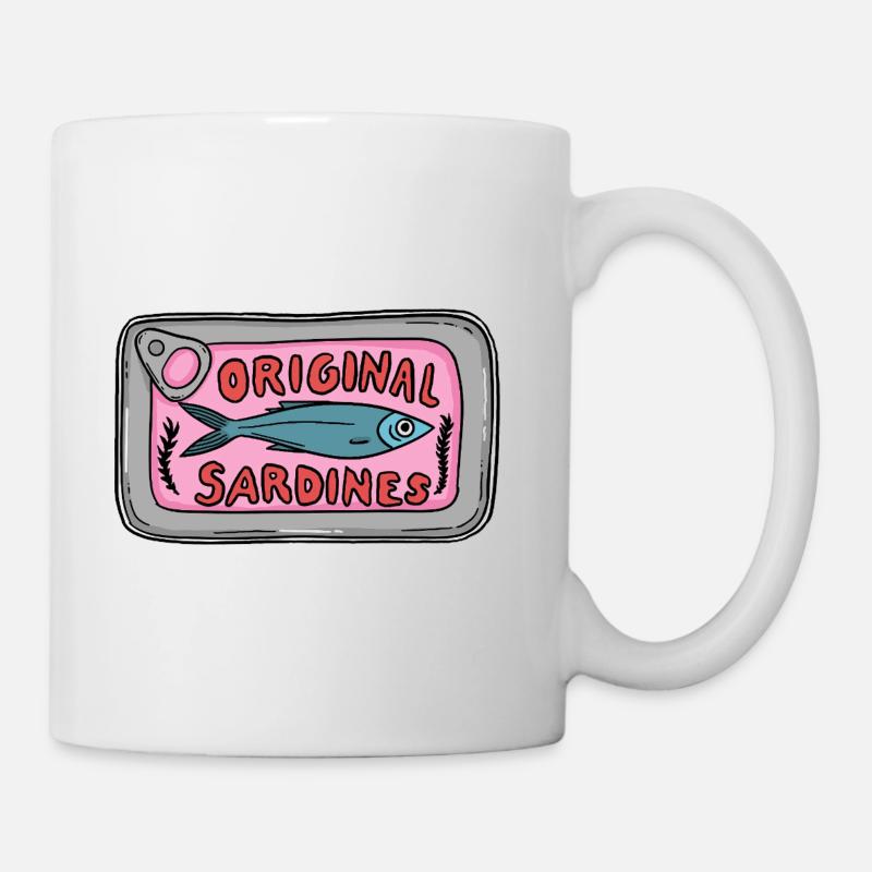 Original Sardines Can Pop Art Design - Tasse - Weiß