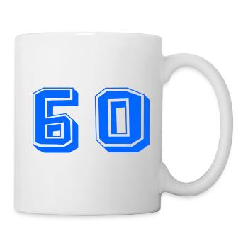 60. 60 ANS. 60e ANNIVERSAIRE. ANNIVERSAIRE 60 ANS. - Mug blanc - blanc - Droite