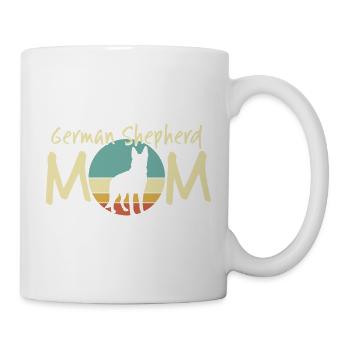 German Shepherd Mom Retro Design - Mug - white - Right