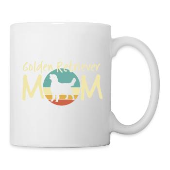 Golden Retriever Mutter Illustration - Tasse - Weiß - Rechts