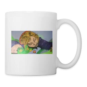 Träumendes Mädchen - Tasse - Weiß - Rechts