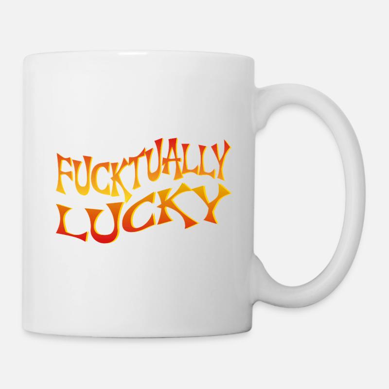 Bold Text Art with Angular Font Style - Mug - white