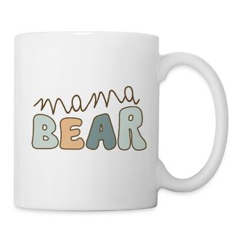 mama bear – Pastell Schriftzug - Tasse - Weiß - Rechts