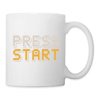 Press Start Retro Gamer Pixel Look Arcade - Mug - white - Right