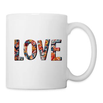 Conception créative de graffitis LOVE - Mug blanc - blanc - Droite
