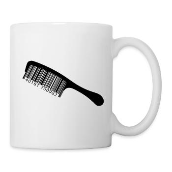Illustration comb with barcode - Mug - white - Right