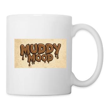 Muddy Mood Schriftzug Design - Tasse - Weiß - Rechts