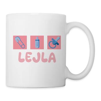 Lejla as a pacifier - Mug - white - Right