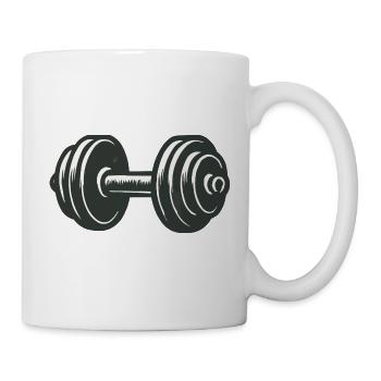 Dumbbell Strength Workout Graphic - Mug - white - Right