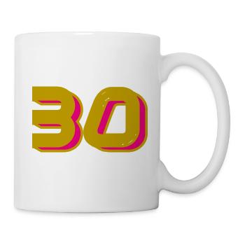 30. 30 YEARS. 30th ANNIVERSARY. 30 YEARS ANNIVERSARY. - Mug - white - Right