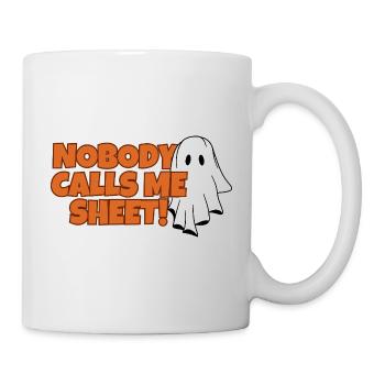 Nobody Calls Me Sheet Ghost T-Shirt - Tasse - Weiß - Rechts