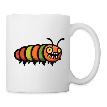 Wurm Halloween Comic Lustig - Tasse - Weiß - Rechts