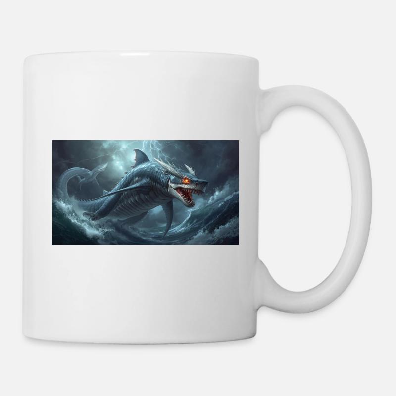 Requin-dragon - Mug blanc - blanc