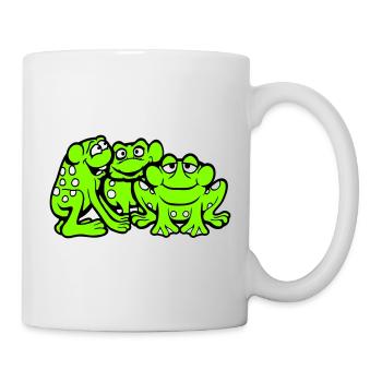 3 grenouilles équipe crapaud amis cool équipage drôle mignon - Mug blanc - blanc - Droite