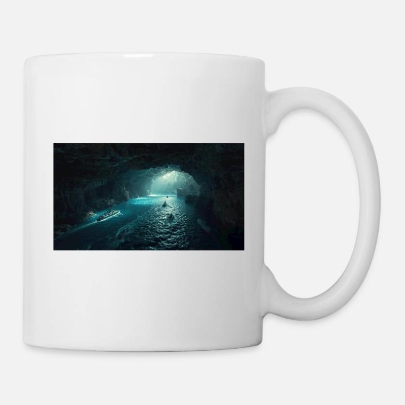 Caverne marine lumineuse - Mug blanc - blanc