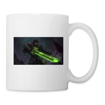 Guerrier au sabre laser vert - Mug blanc - blanc - Droite