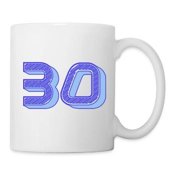 30. 30 YEARS. 30th ANNIVERSARY. 30 YEARS ANNIVERSARY. - Mug - white - Right