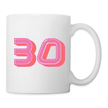 30. 30 YEARS. 30th ANNIVERSARY. 30 YEARS ANNIVERSARY. - Mug - white - Right