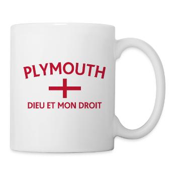 Devise du drapeau de Plymouth - Mug blanc - blanc - Droite