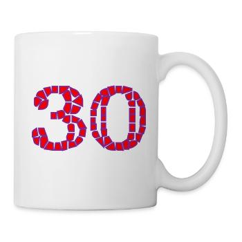 30. 30 YEARS. 30th ANNIVERSARY. 30 YEARS ANNIVERSARY. - Mug - white - Right