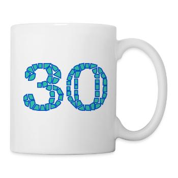 30. 30 YEARS. 30th ANNIVERSARY. 30 YEARS ANNIVERSARY. - Mug - white - Right
