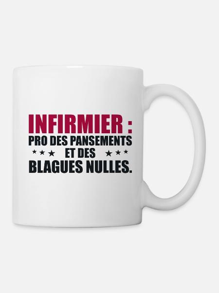 Infirmier pro des pansements et des blagues nulles - Mug blanc - blanc