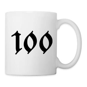 100. 100 YEARS. 100th ANNIVERSARY. BIRTHDAY 100 - Mug - white - Right