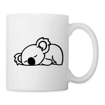 Koala Sketch - Motif animal minimaliste mignon - Mug blanc - blanc - Droite