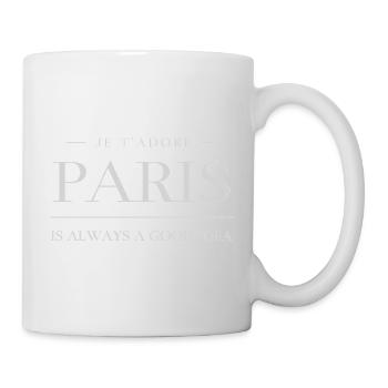 J’adore Paris ! - Paris est toujours une bonne idée - Mug blanc - blanc - Droite