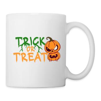 Citrouille d’Halloween Trick or Treat - Mug blanc - blanc - Droite
