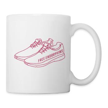 Free Endorphins – Running Motivation Design - Mug - white - Right