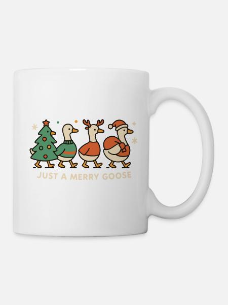Weihnachten Just A Merry Goose Lustig - Tasse - Weiß