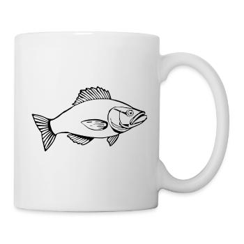 Poisson Poisson Pêcheur T-shirt Cadeau - Mug blanc - blanc - Droite