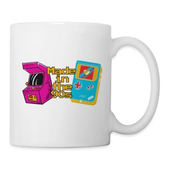 Made in the 90s – Retro Gamer Design - Tasse - Weiß - Rechts
